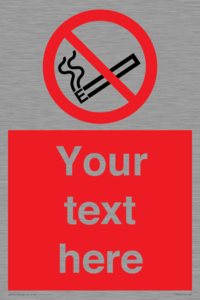 Custom No E-cigarettes / Vaping Sign